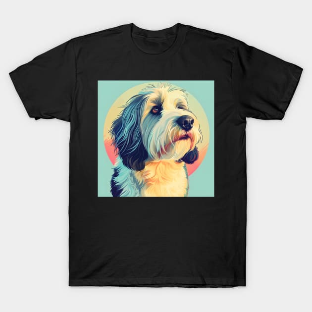 Bearded Collie in 70's T-Shirt by NatashaCuteShop